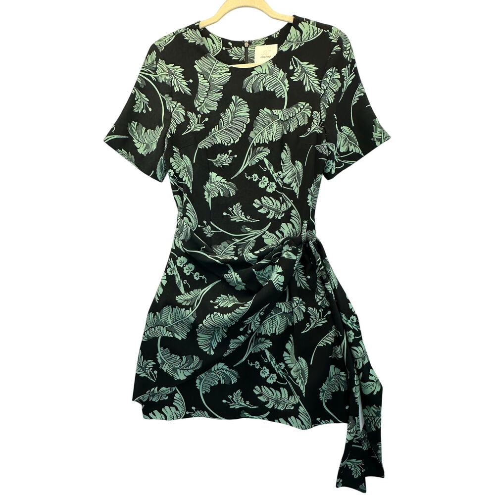 Cinq à Sept Bia Palm Print Mini Dress with Tie Side Size 4 - Picture 3 of 8